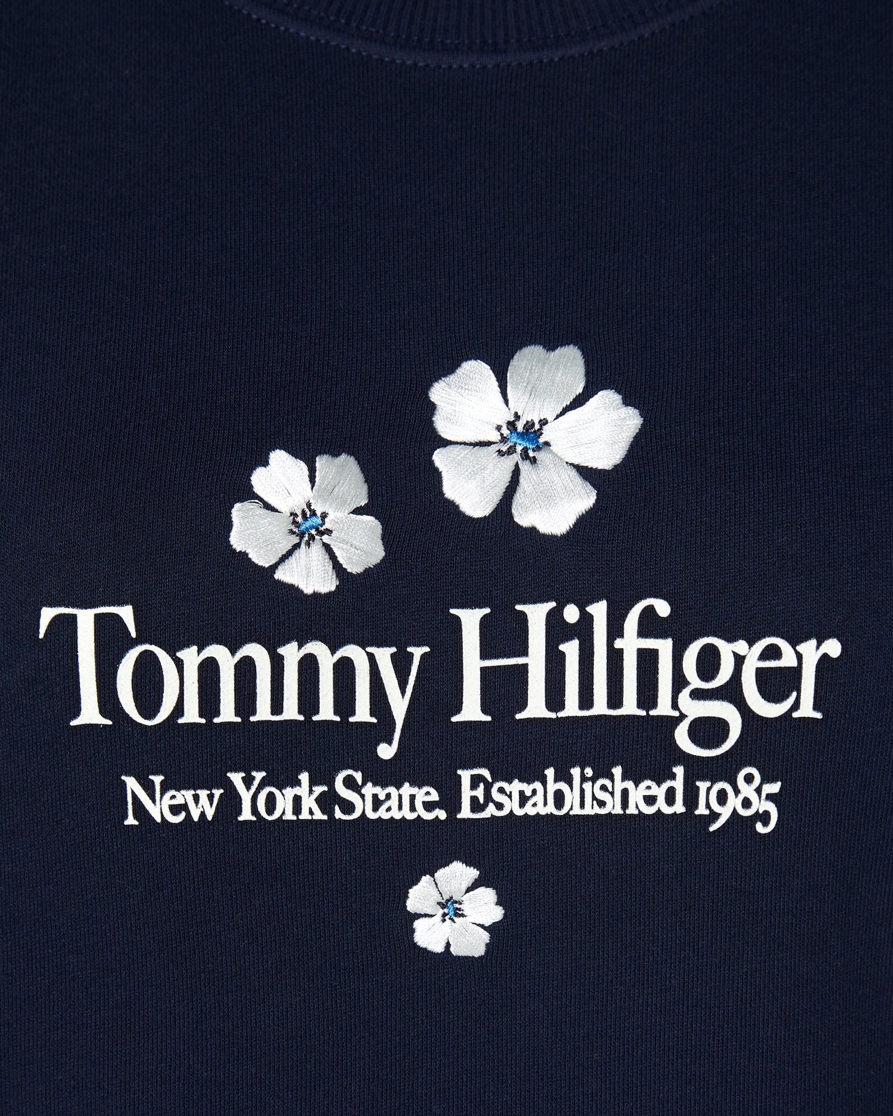 Sweatshirt de mulher com logótipo e decote redondo Azul-marinho-5