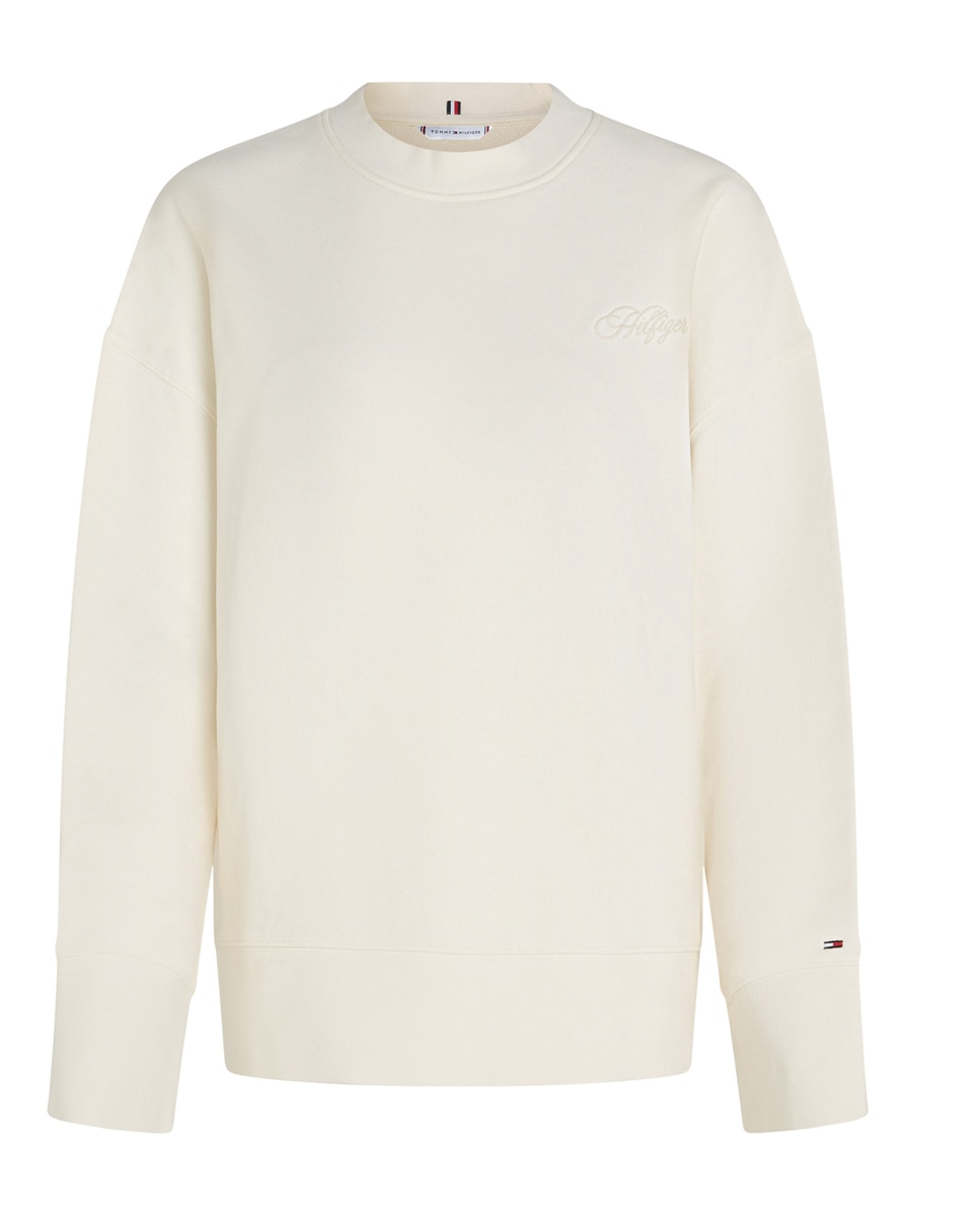 Sweatshirt com Logótipo Pequeno à Frente Creme-1