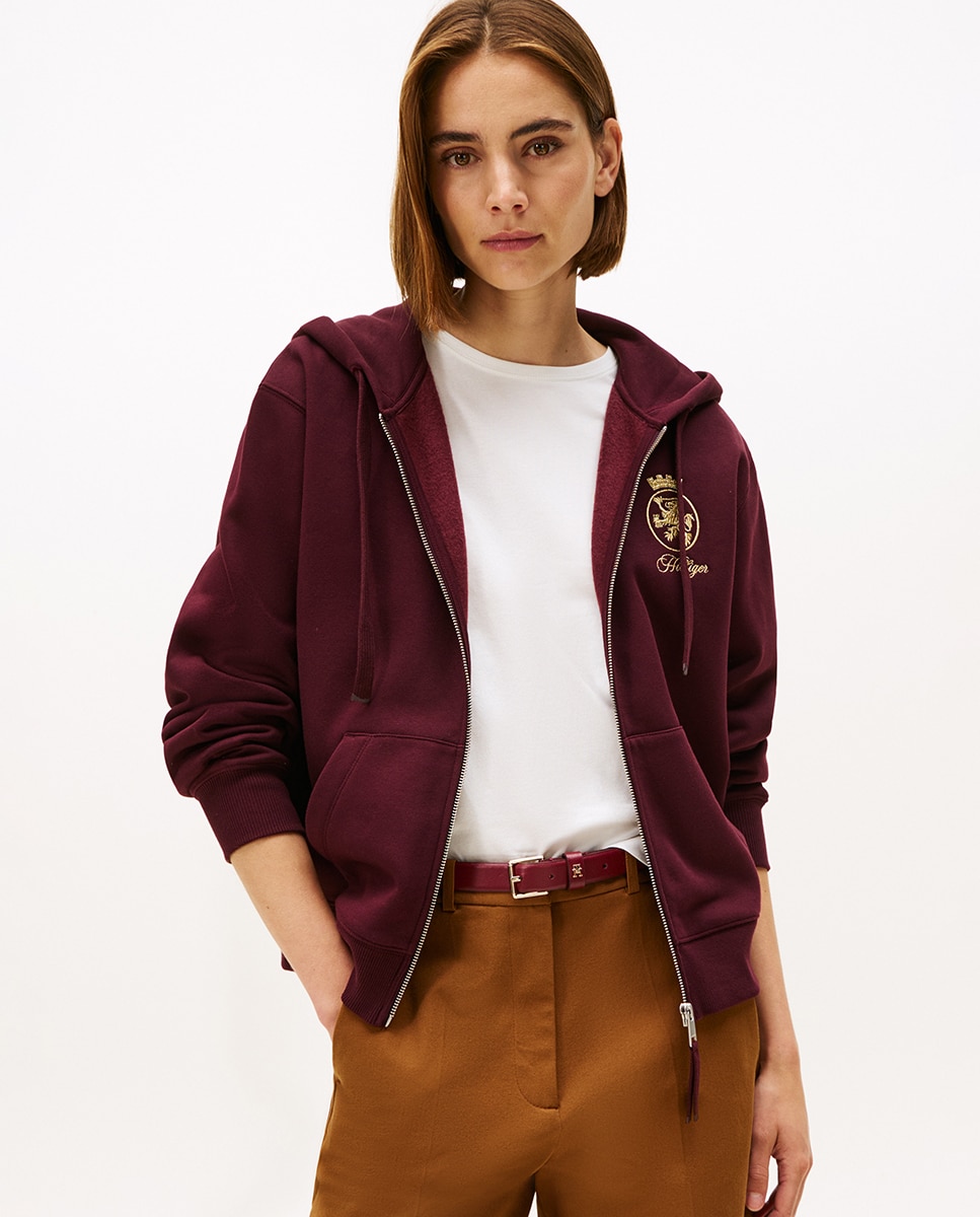 Imagem 0 de Sweatshirt com Fecho de Correr e Logótipo Crest