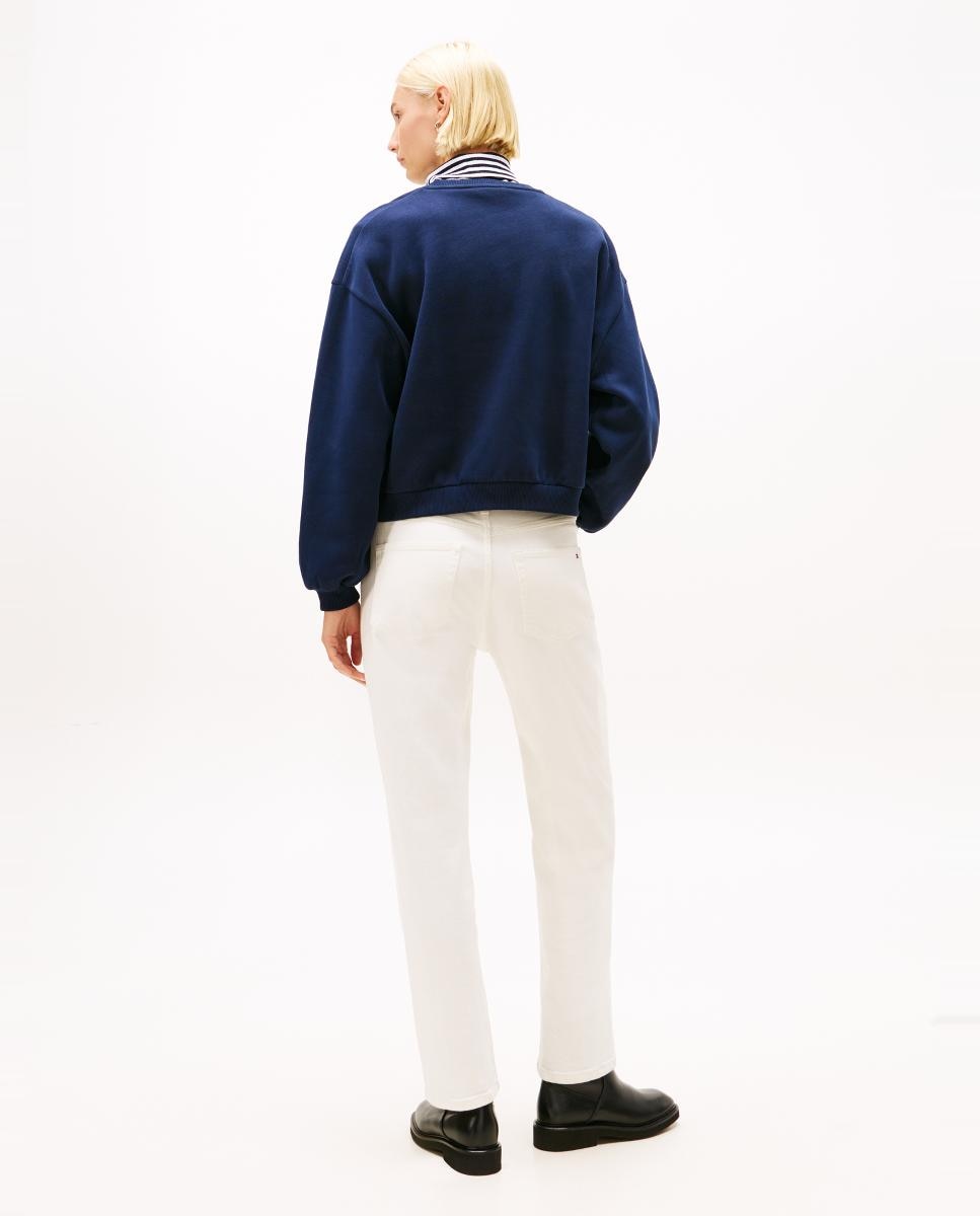 Sweatshirt com Logótipo Crest Bordado Azul-marinho-2