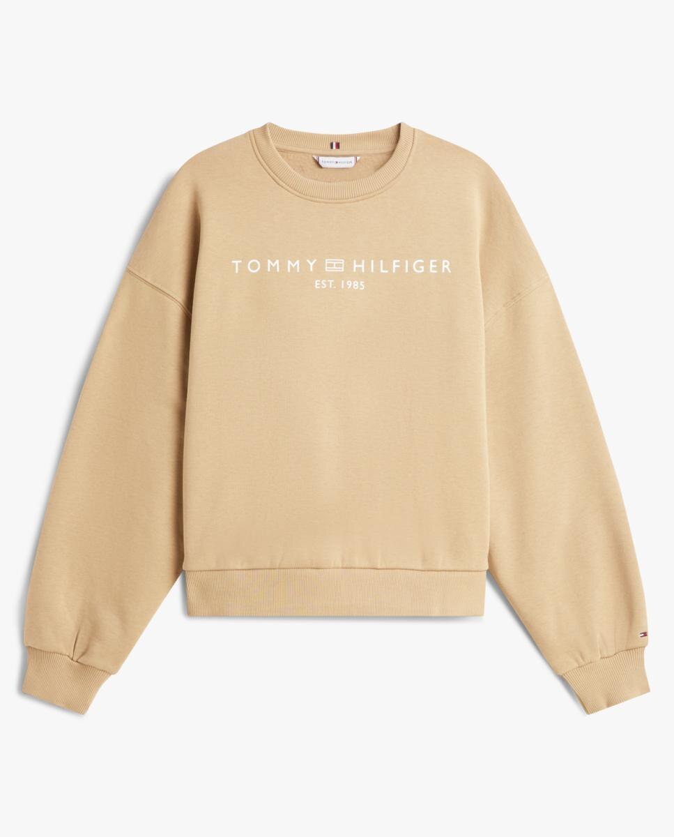 Sweatshirt de Decote Redondo e Logótipo Bordado Camel-4