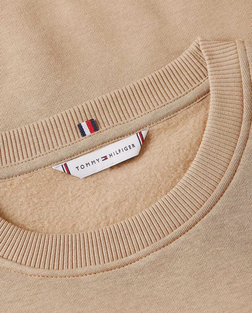 Sweatshirt de Decote Redondo e Logótipo Bordado Camel-5