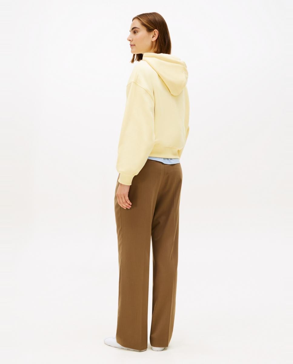 Sweatshirt com Capuz e Logótipo Bordado Amarelo-3