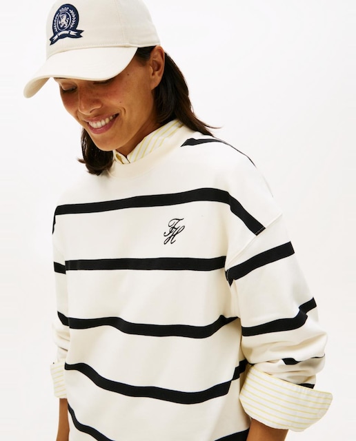 Imagem 0 de Sweatshirt às Riscas com Logótipo Bordado