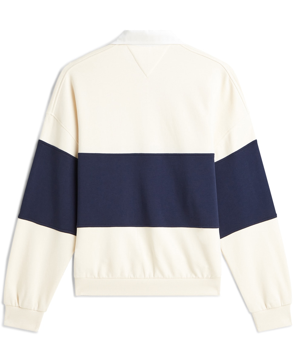 Sweatshirt Gold Botton com Logótipo Bordado Creme-5