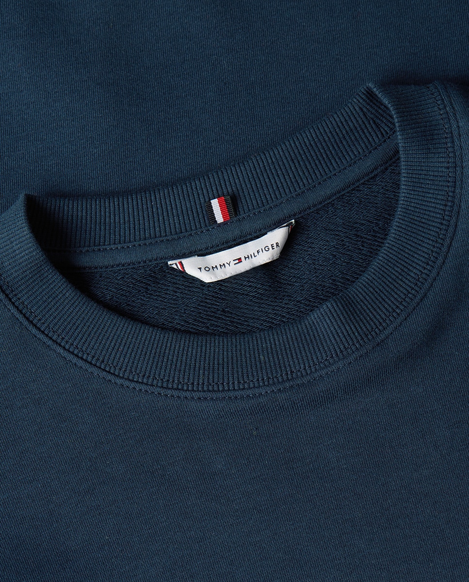 Sweatshirt de mulher com manga comprida e decote redondo Azul-marinho-3