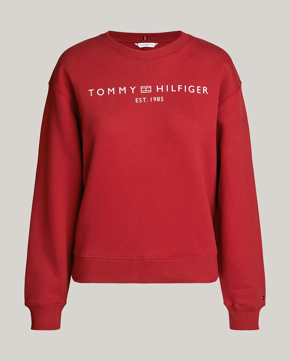 Sweatshirt com Decote Redondo e sem Capuz Bordeaux-4