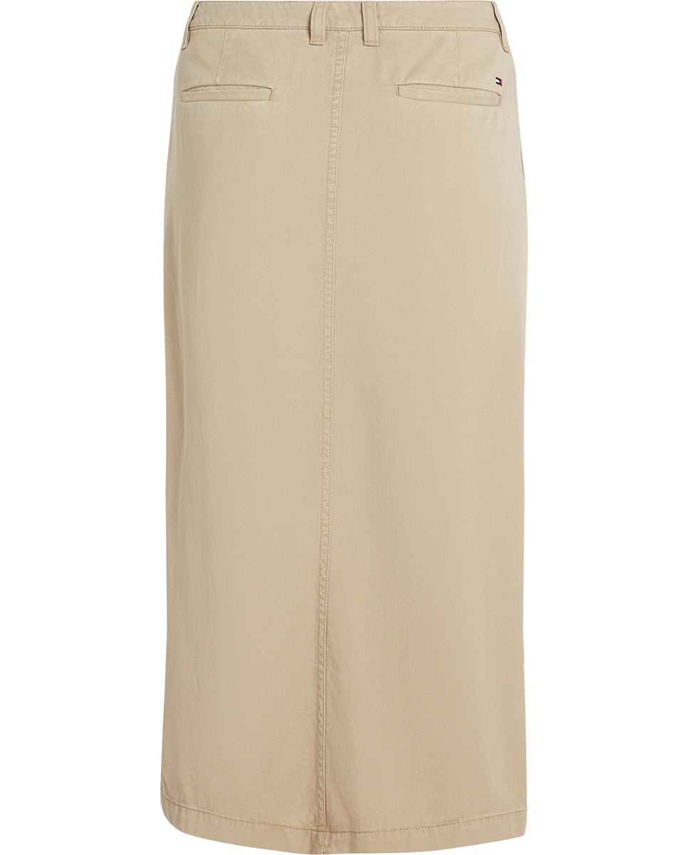 Falda midi de silueta recta con abertura - Tommy Hilfiger - Beige Beige-6