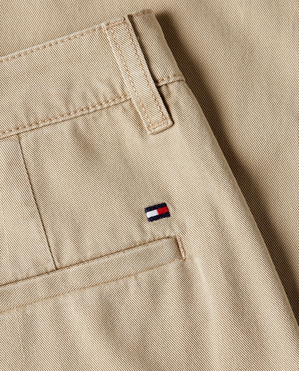 Falda midi de silueta recta con abertura - Tommy Hilfiger - Beige Beige-7