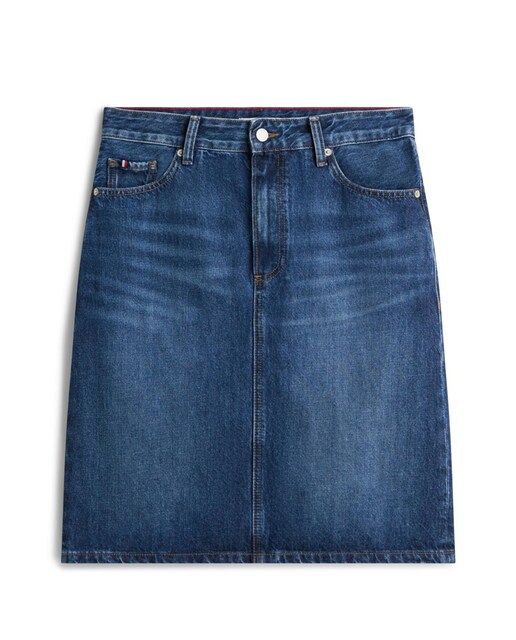 Imagem 0 de Saia de Ganga Regular com Cintura Média