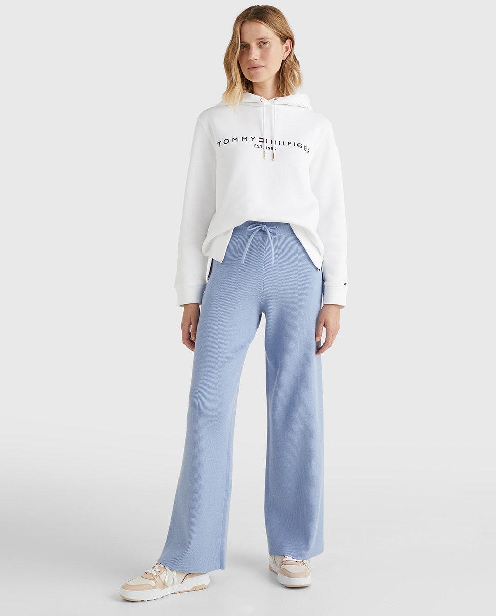 Sweatshirt de manga comprida com capuz Branco-5