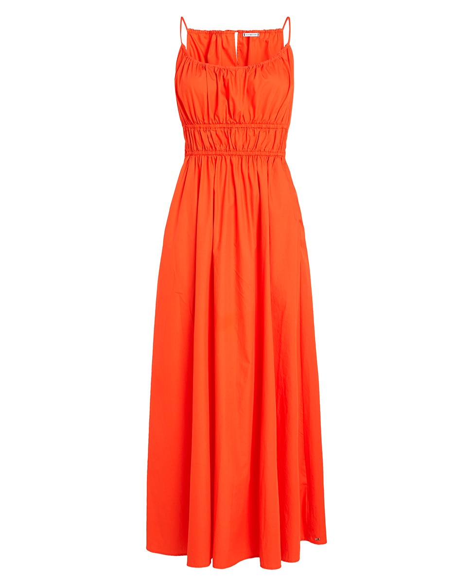 Vestido Fluido de Alças Laranja-5