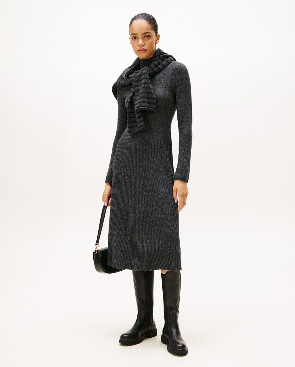 Vestido de punto de mujer con cuello alto · Tommy Hilfiger · El
