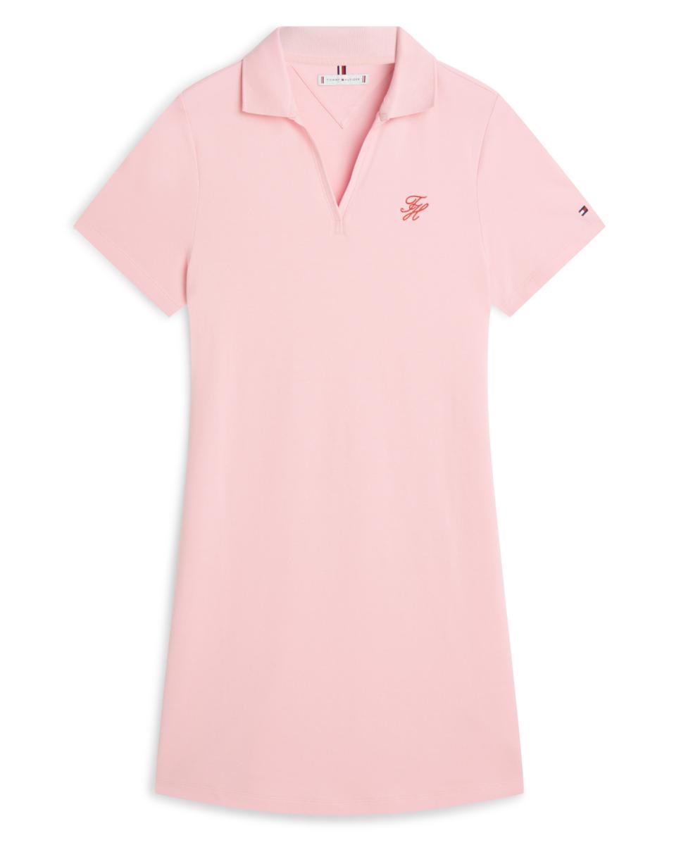 Imagem 0 de Vestido Tipo Polo de Manga Curta e Silhueta Regular