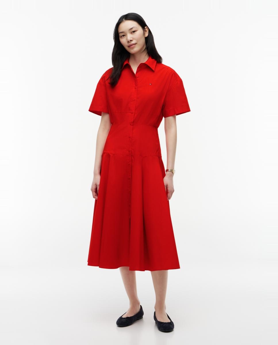 Imagem 0 de Vestido Camiseiro Midi com Manga Curta