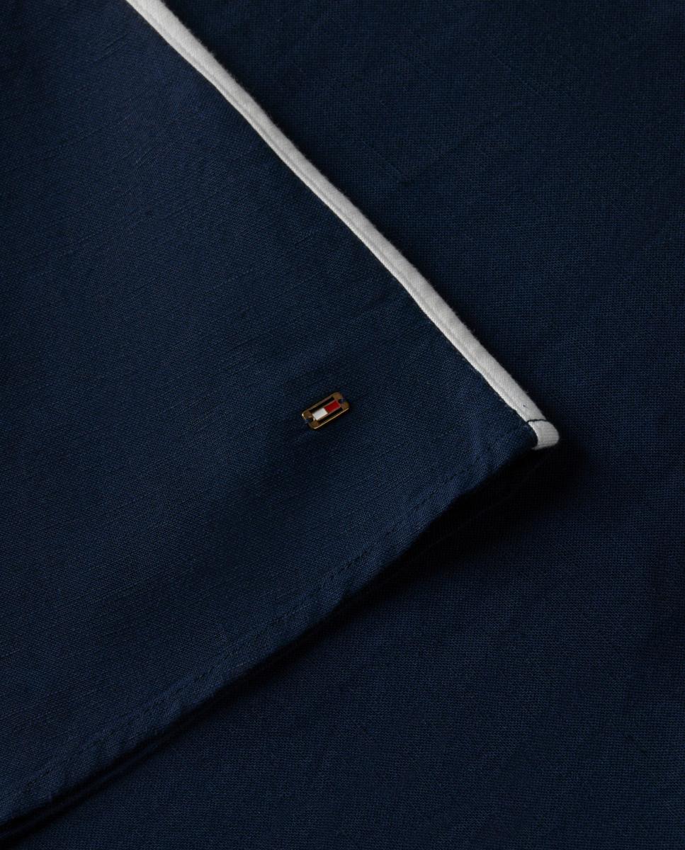 Vestido Midi de Alças e Botões Dourados Azul-marinho-6