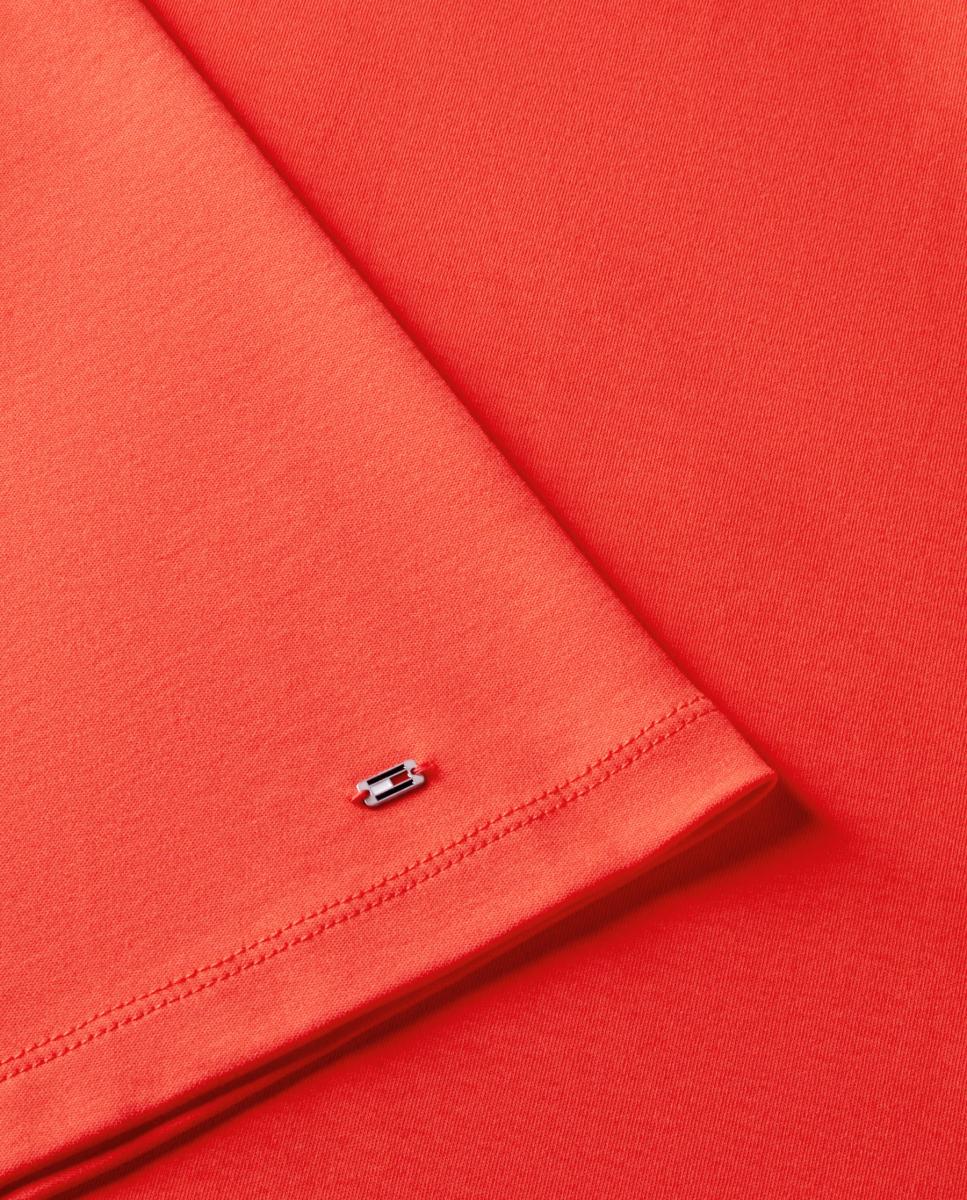 Vestido Midi sem Mangas com Detalhes Drapeados Vermelho-6