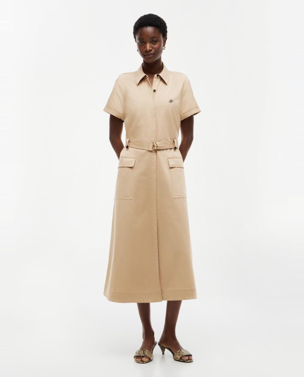 Imagem 0 de Vestido Midi em Tecido Chino