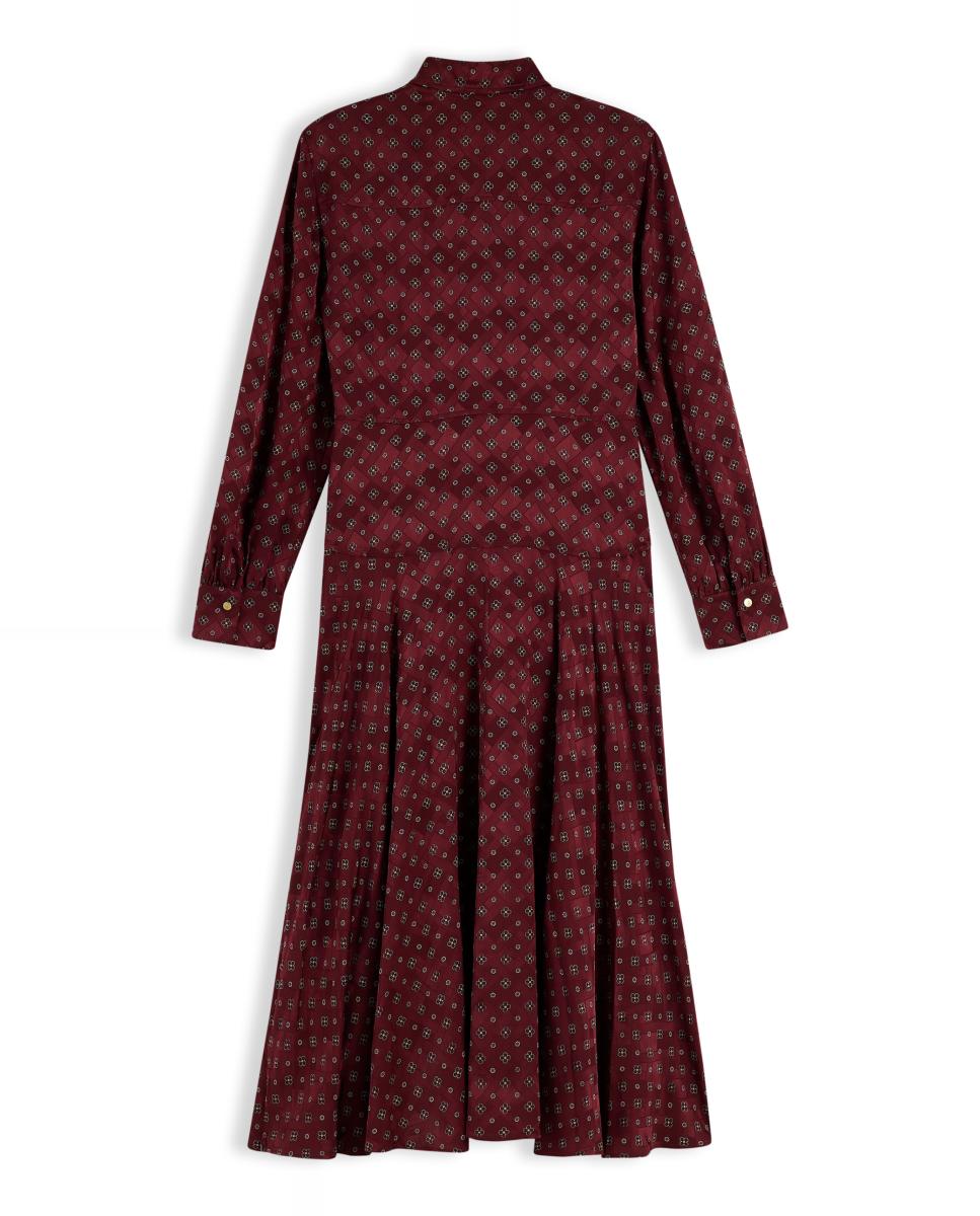 Imagen 2 de Vestido de mujer de tejido jacquard - Tommy Hilfiger - Burdeos Burdeos