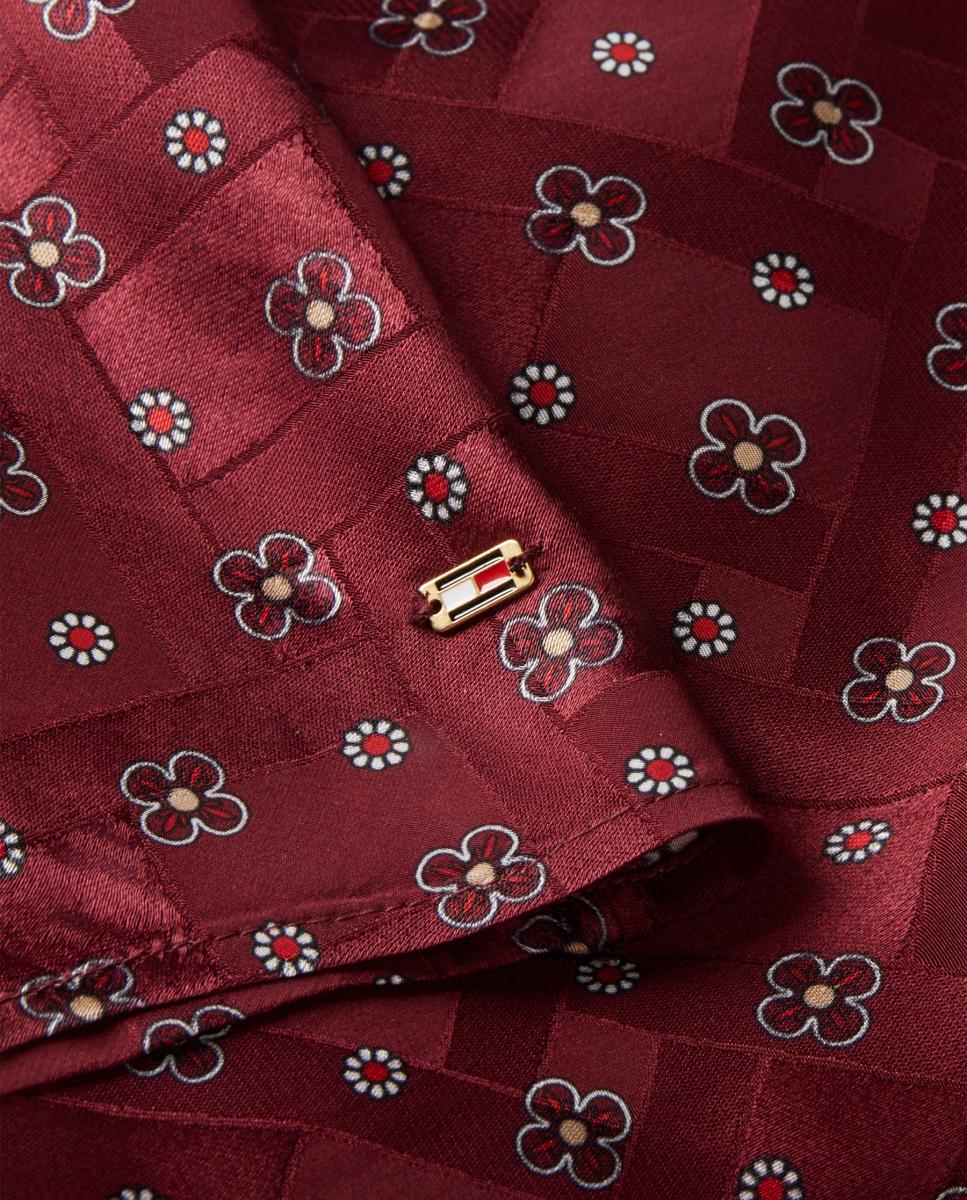 Imagen 4 de Vestido de mujer de tejido jacquard - Tommy Hilfiger - Burdeos Burdeos