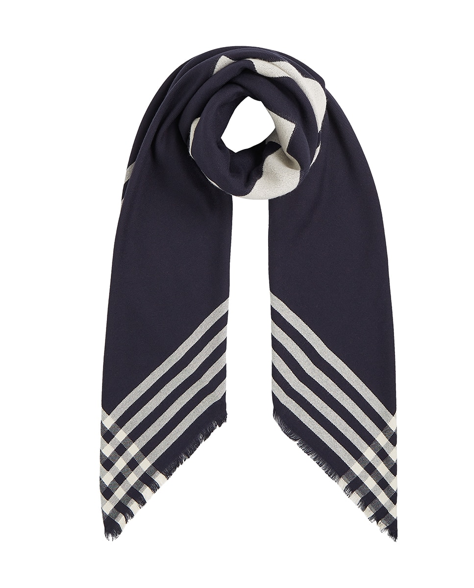 Lenço Ligeiro Quadrado com Logótipo Azul-marinho-2