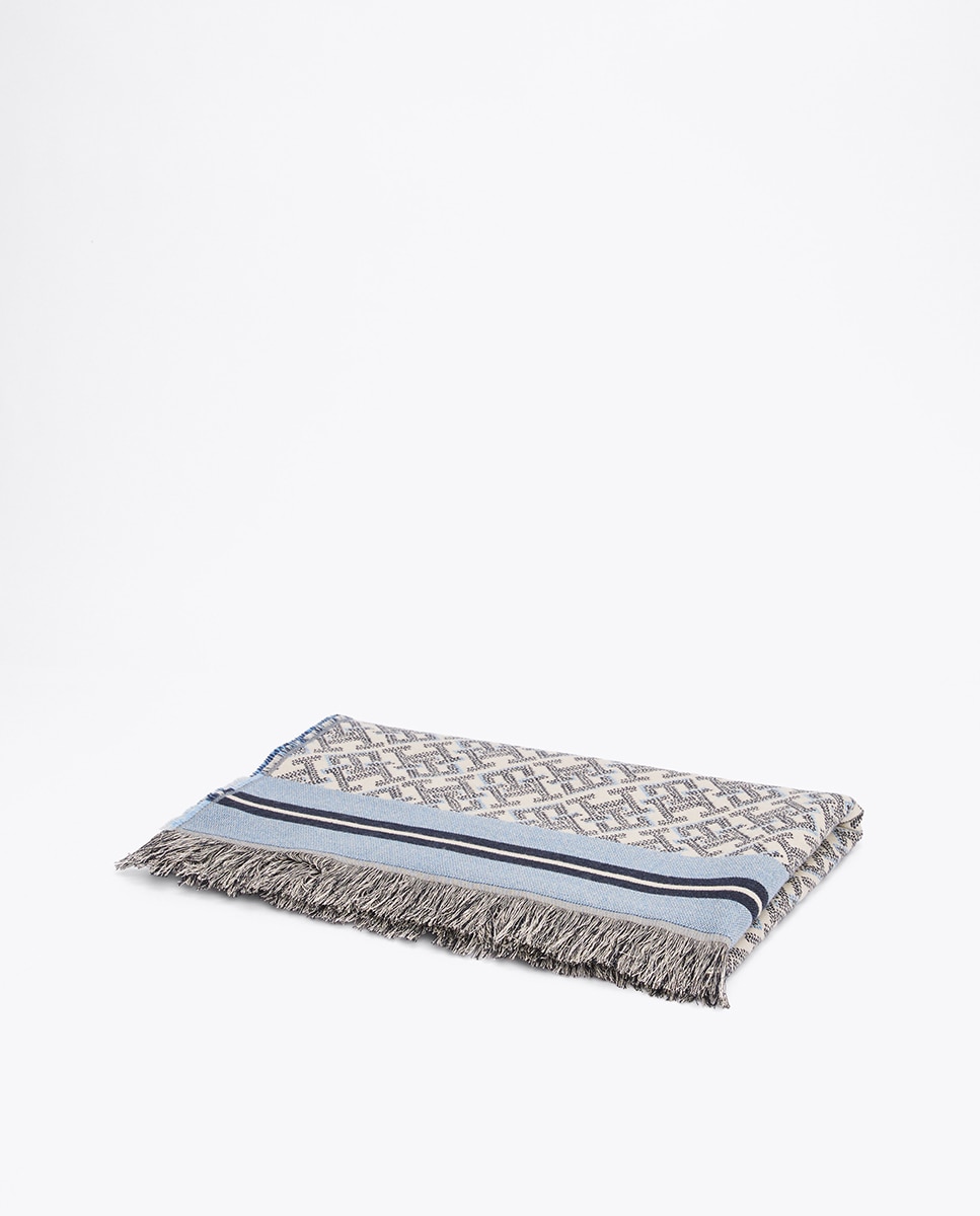 Cachecol de Jacquard TH Monoplay Azul-2