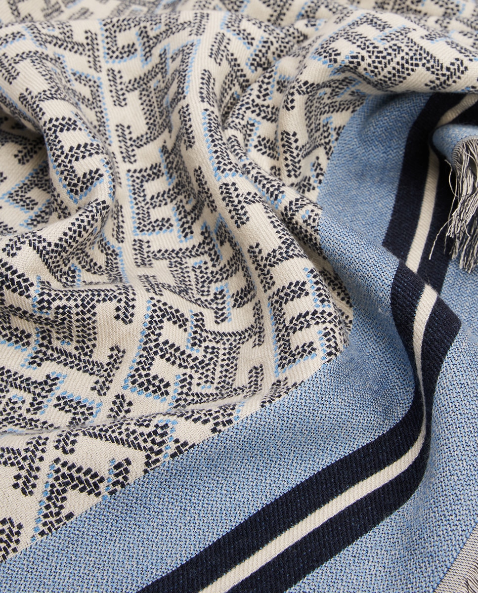 Cachecol de Jacquard TH Monoplay Azul-3