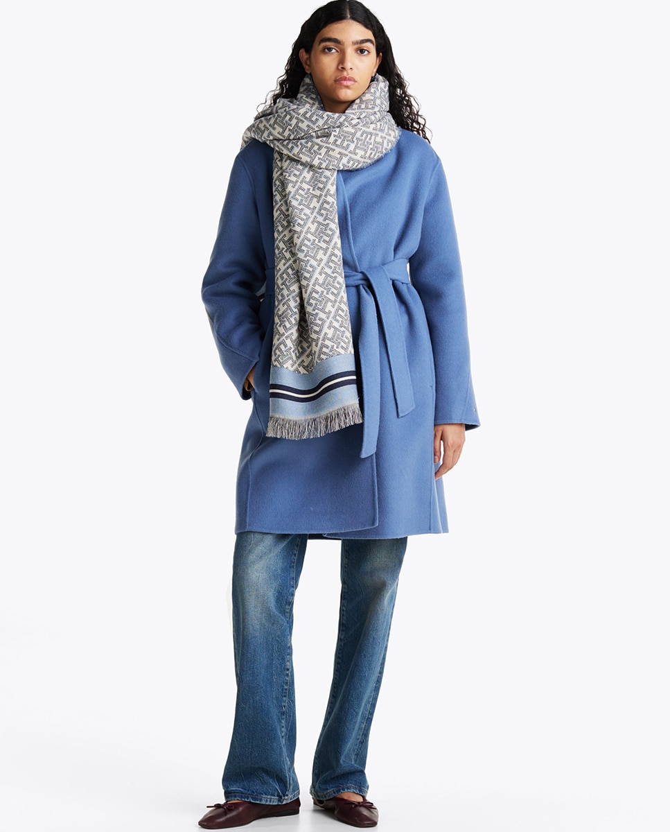 Cachecol de Jacquard TH Monoplay Azul-4