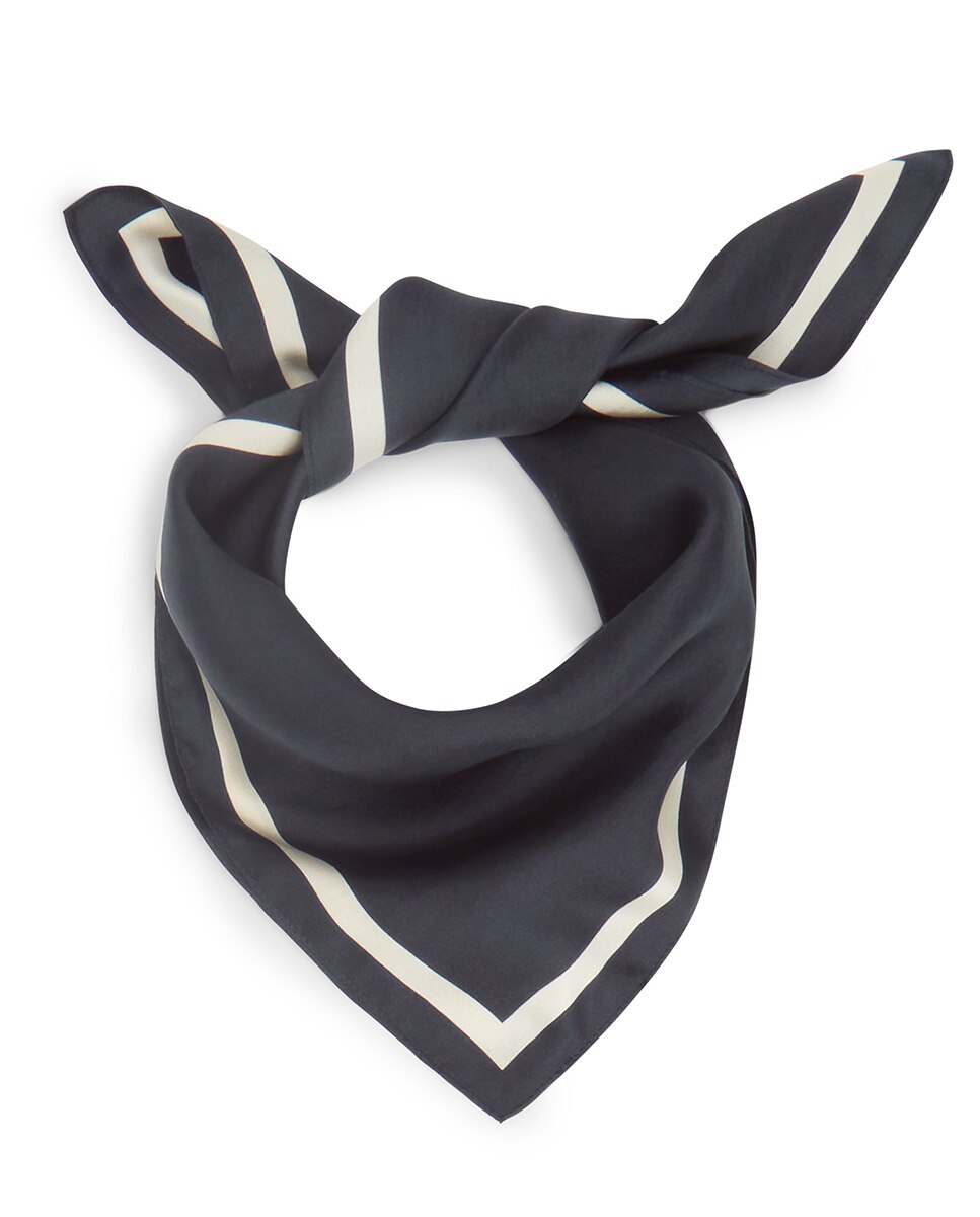 Lenço de Seda TH Azul-marinho-2