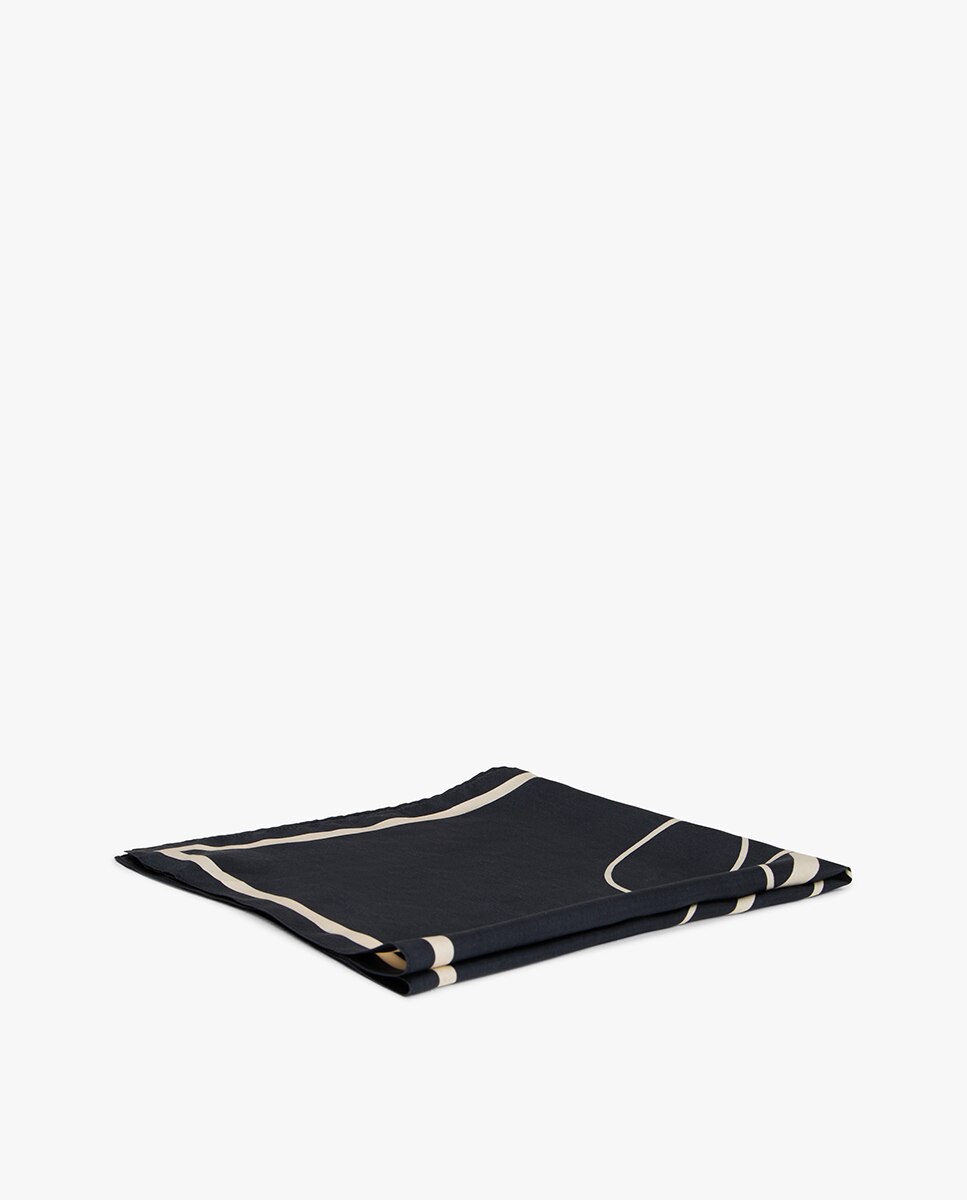 Lenço de Seda TH Azul-marinho-3