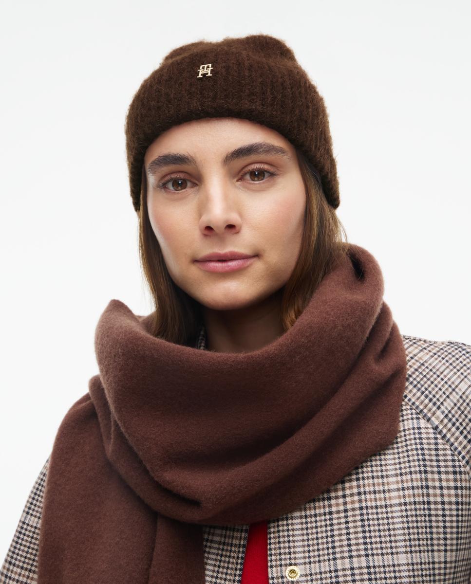 Gorro de Lã com Logótipo TH Castanho-escuro-4