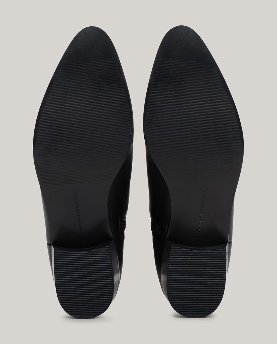 Botas Estilo Cowboy de Couro Preto-4