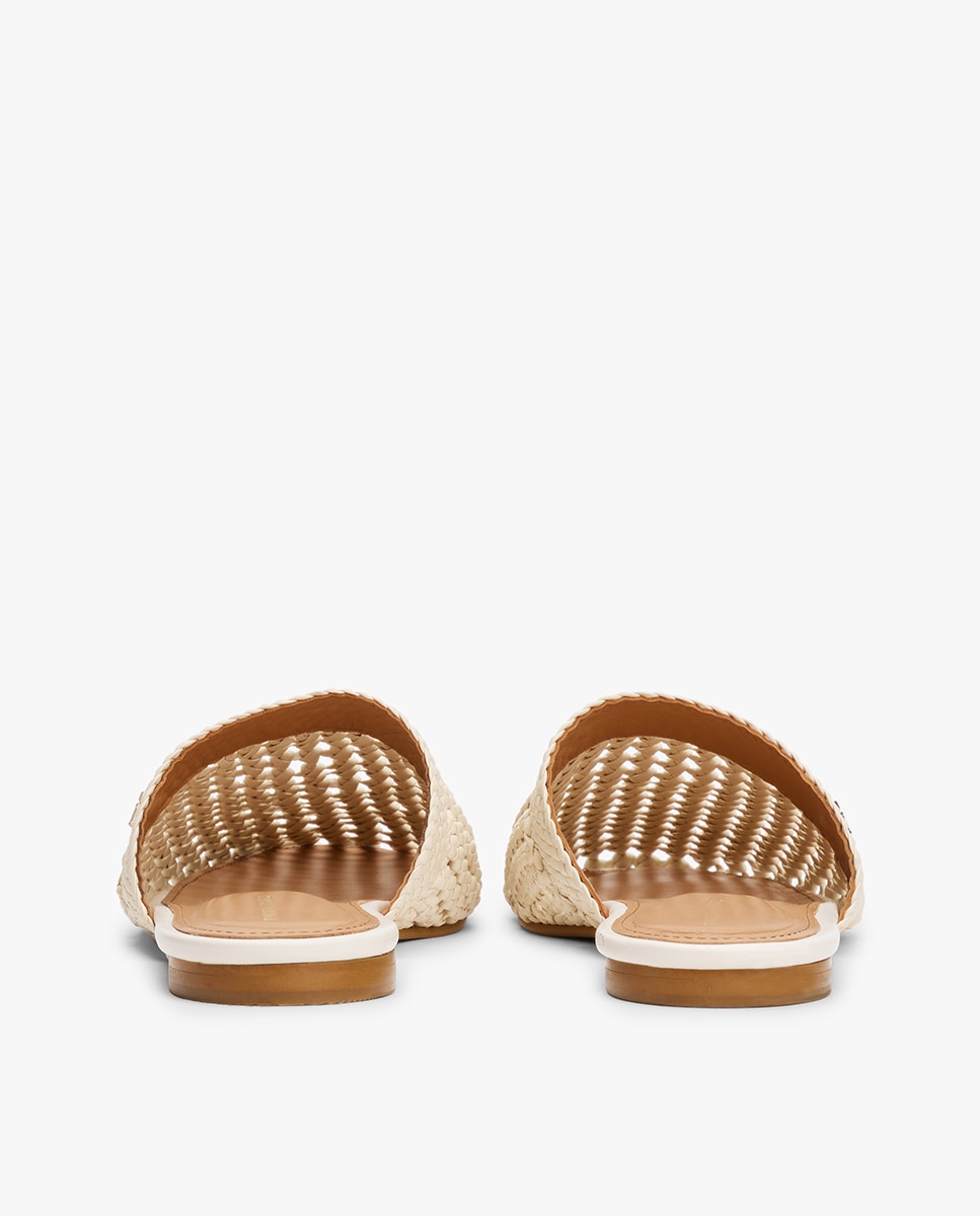 Sapatos Tipo Mules Bege-4