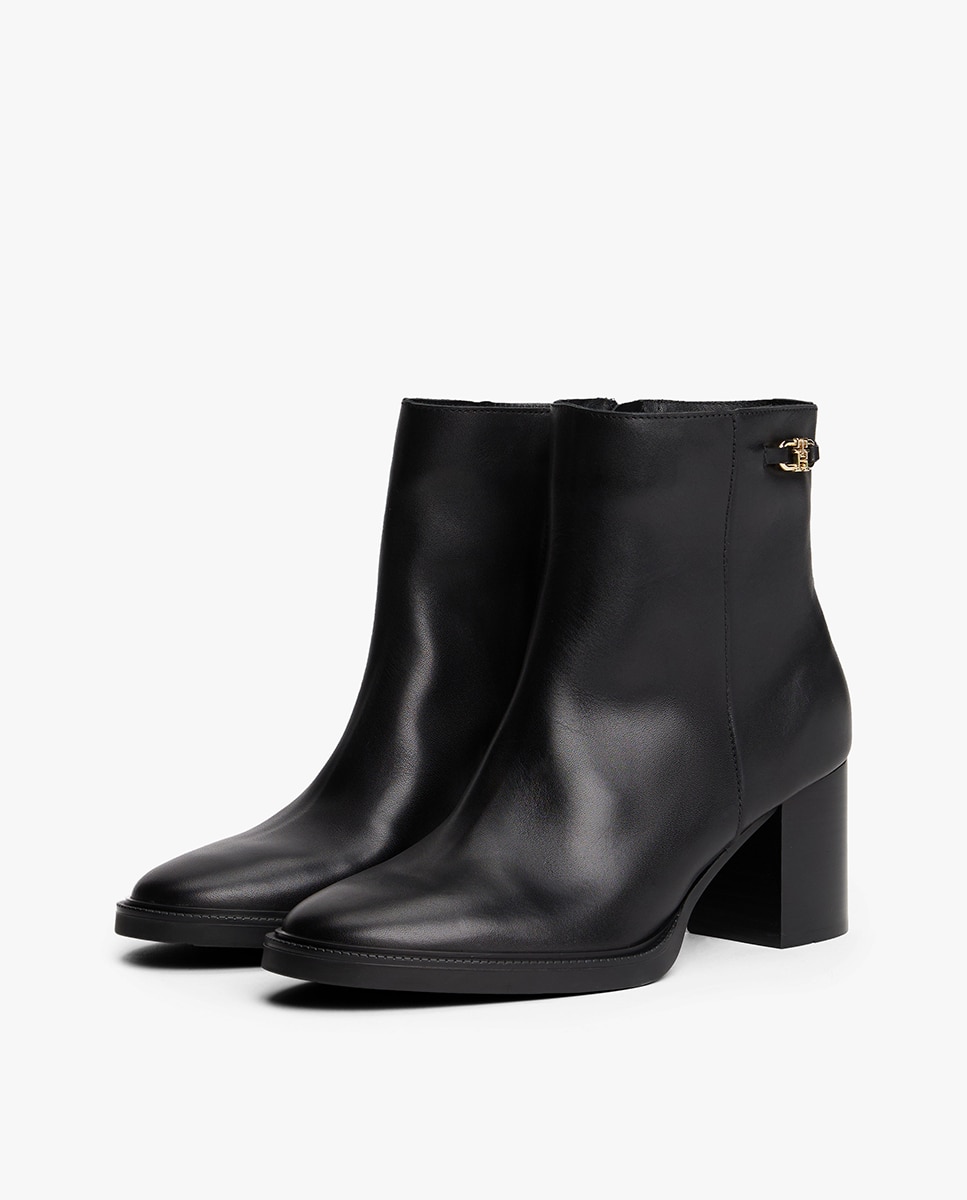 Botins Confecionados em Pele Preto-3