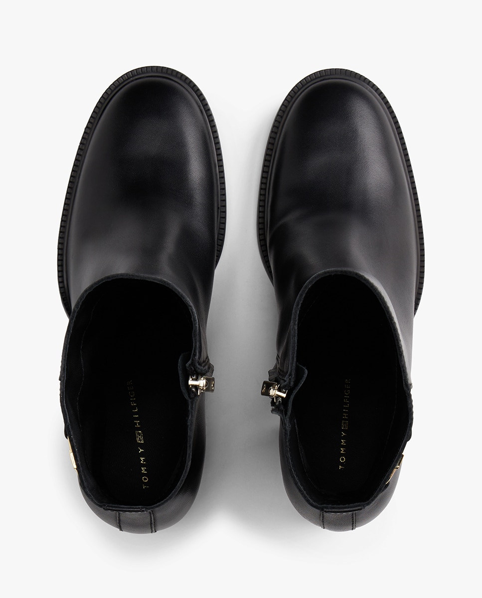Botins Confecionados em Pele Preto-4