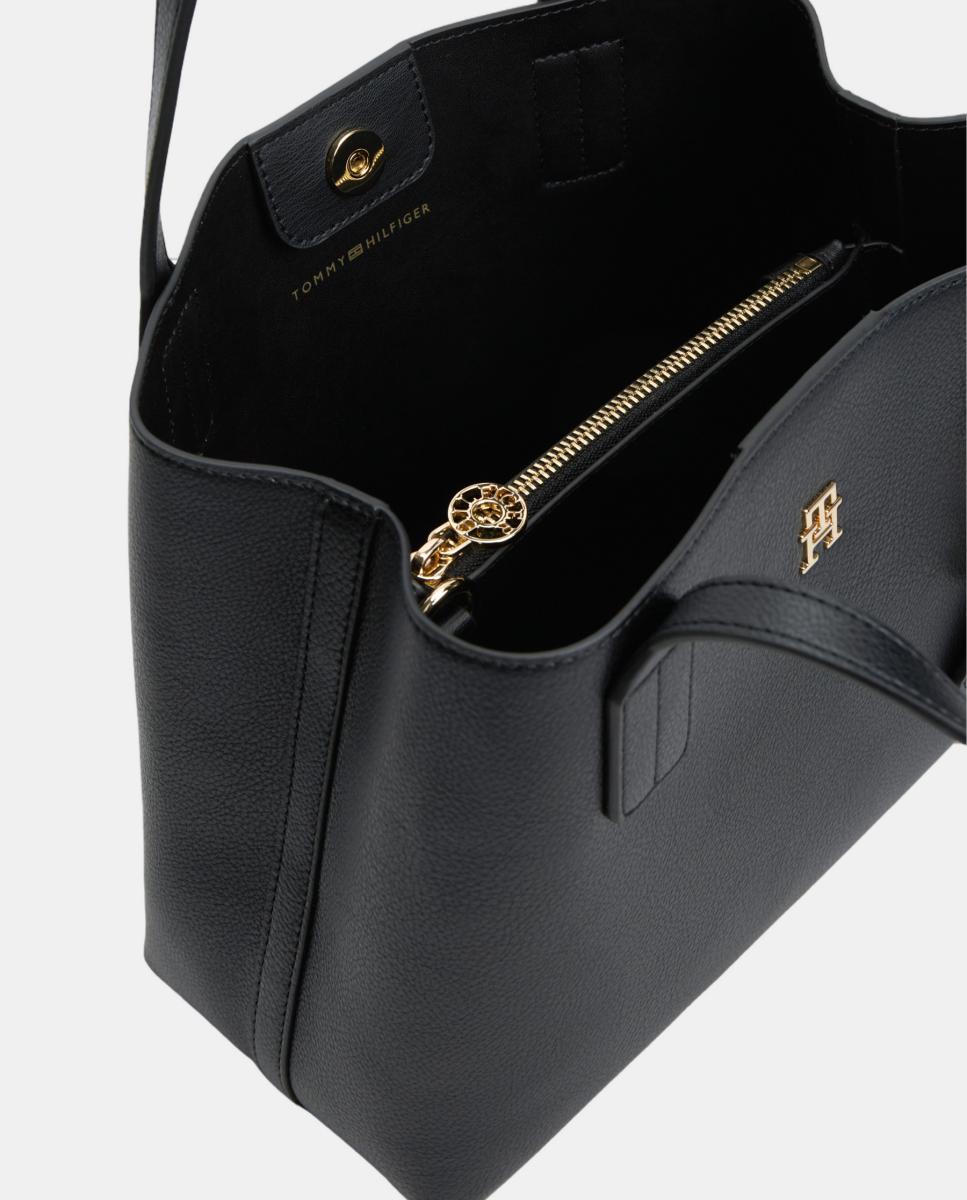 Bolso estilo mini satchel de mujer de Tommy Hilfiger - Negro Negro-4