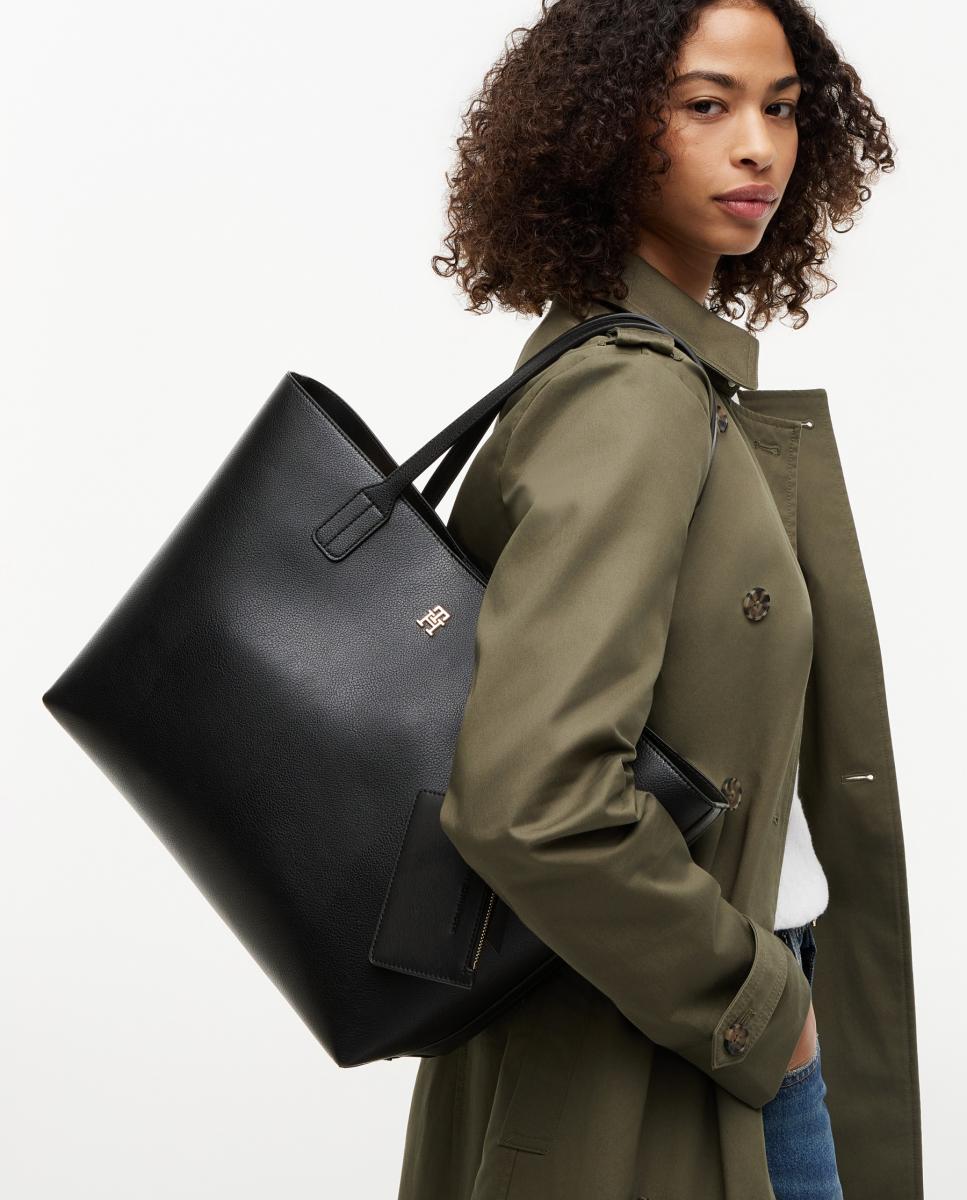Bolso estilo tote de mujer de Tommy Hilfiger - Negro Negro-2