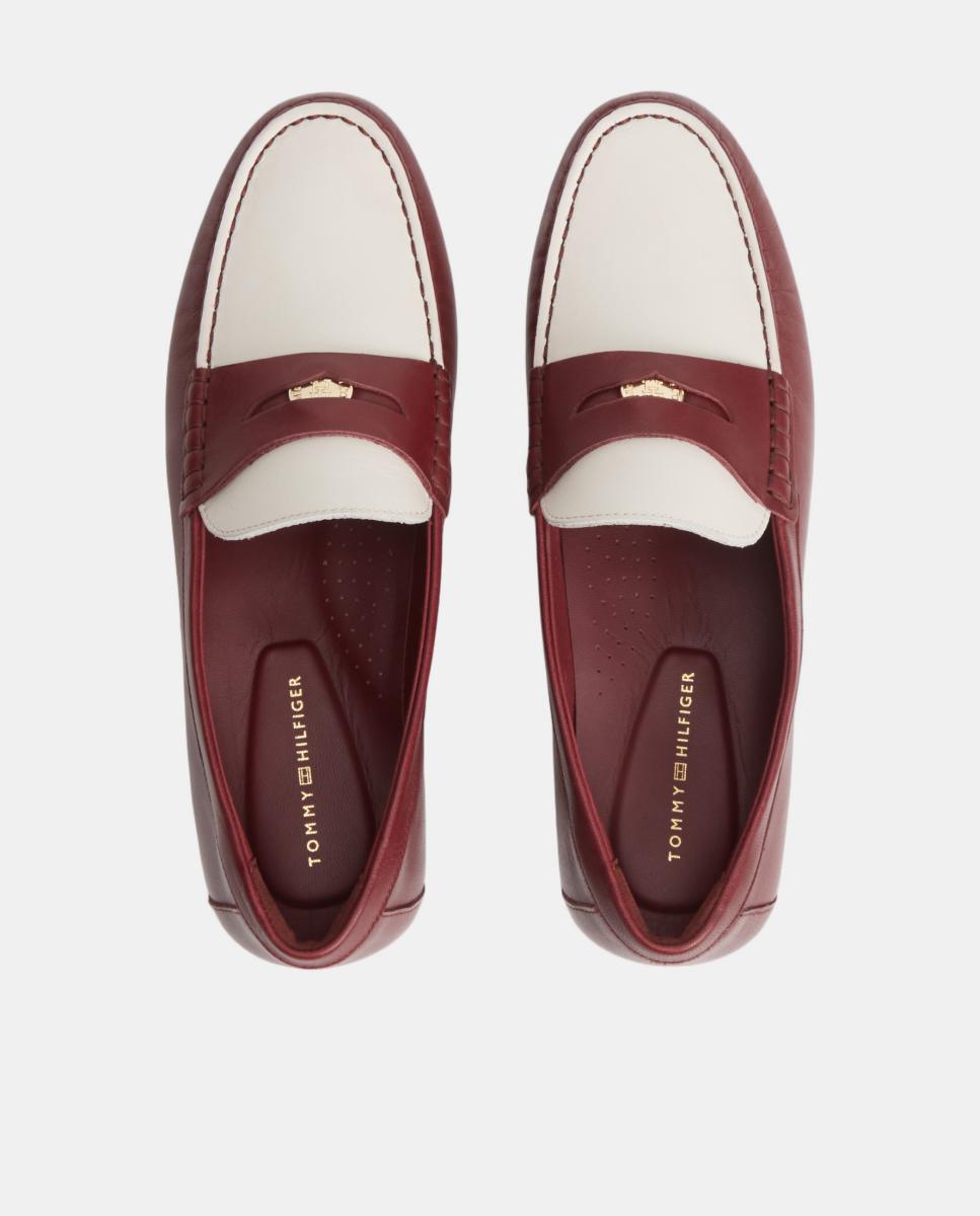 Mocassins em Pele Bordeaux-3