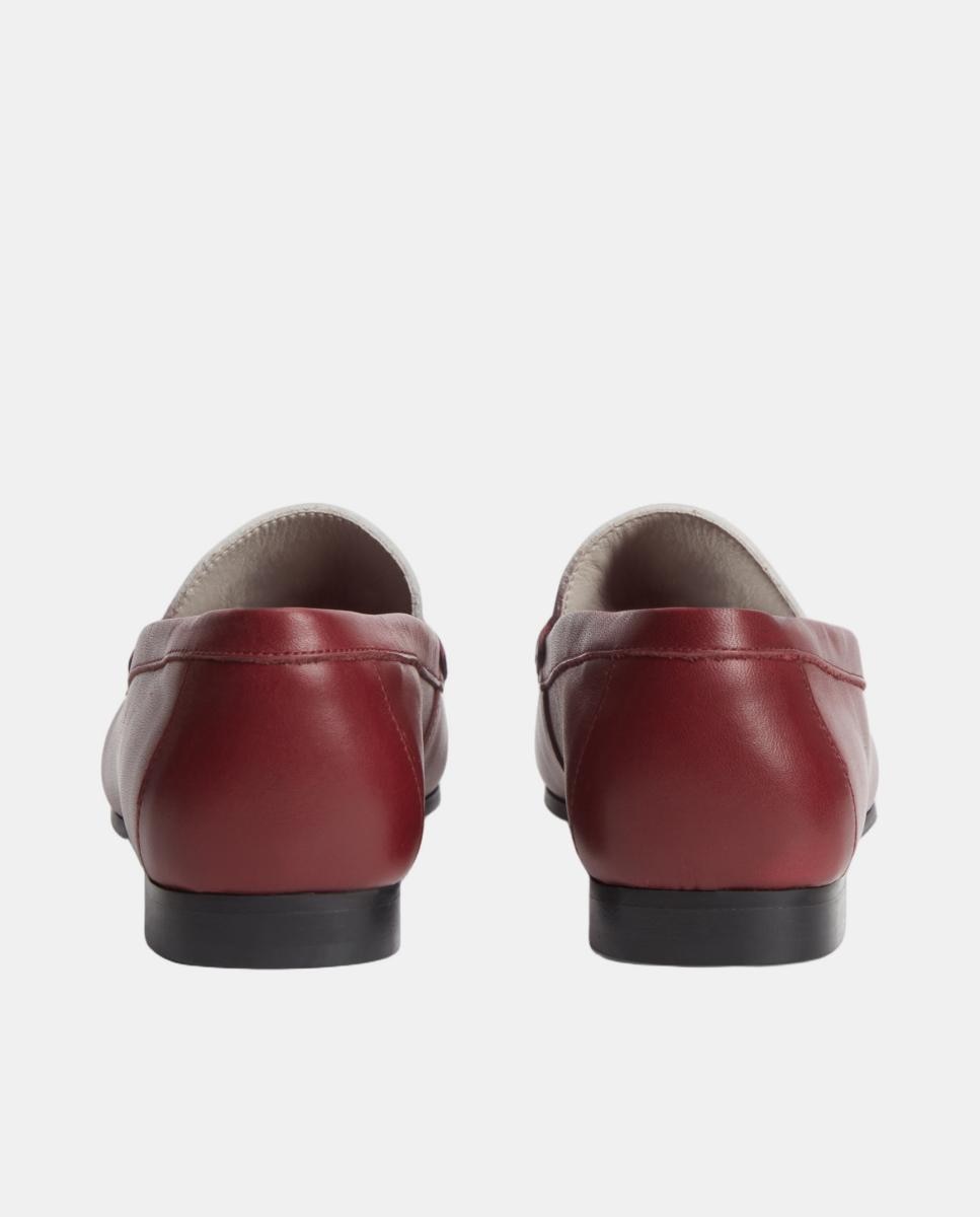 Mocassins em Pele Bordeaux-4