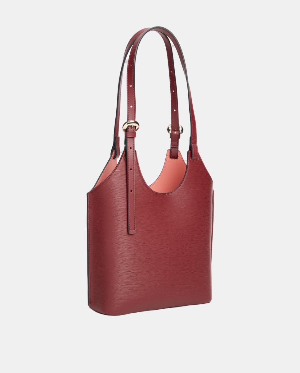 Bolso tote bicolor - Tommy Hilfiger - Granate Granate-2