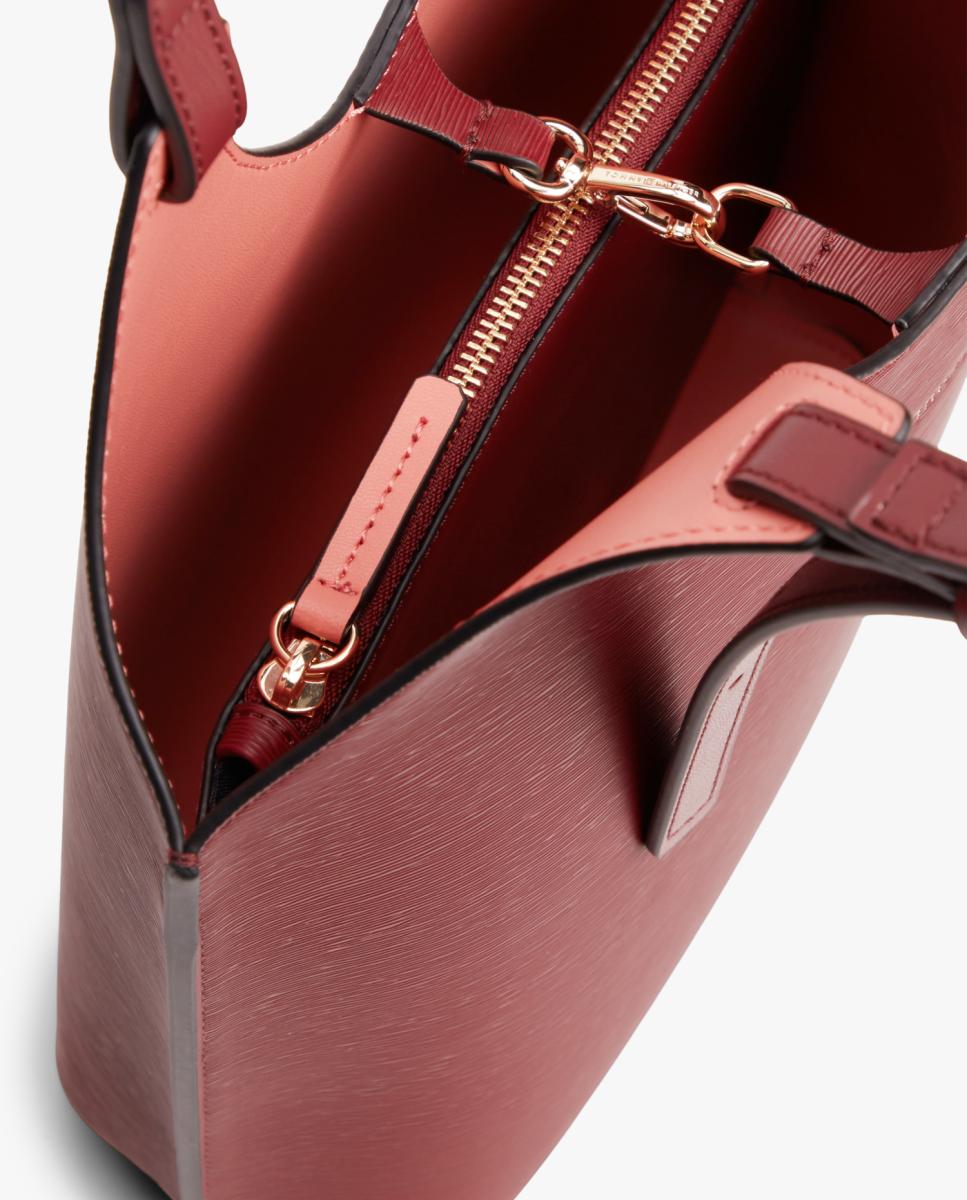 Bolso tote bicolor - Tommy Hilfiger - Granate Granate-4