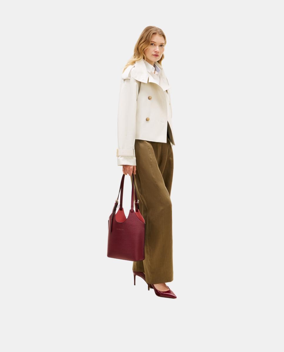 Bolso tote bicolor - Tommy Hilfiger - Granate Granate-5