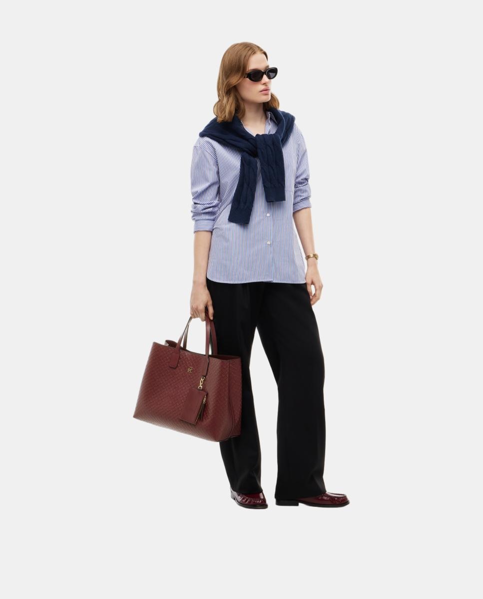 Mala Mini Satchel com Monograma Grená-2