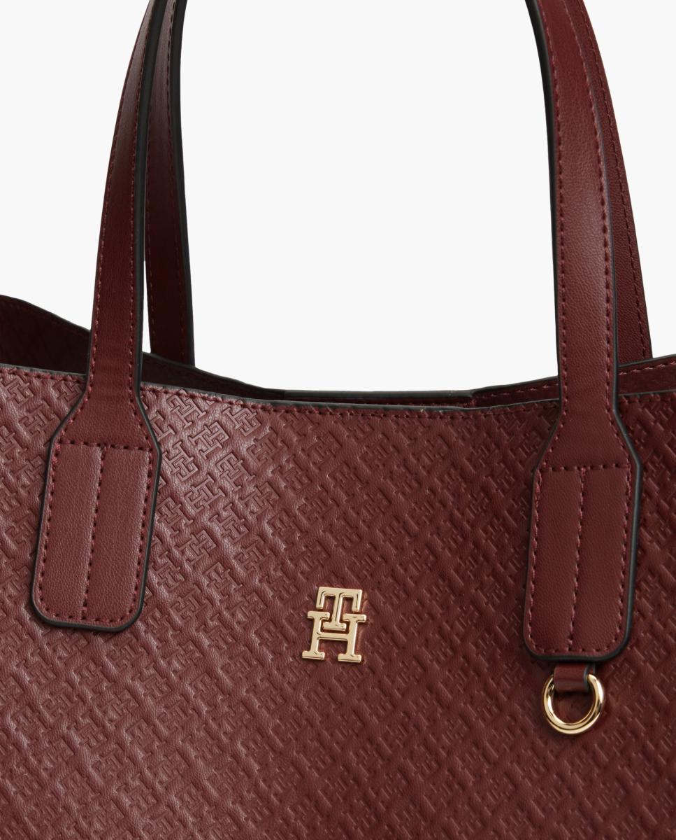 Mala Mini Satchel com Monograma Grená-5