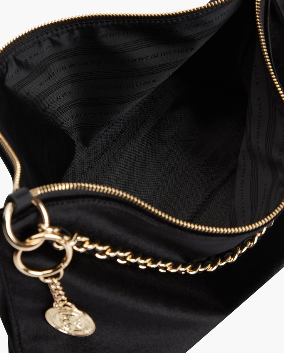 Imagen 4 de Bolso terciopelo con cadena de mujer - Tommy Hilfiger - Negro Negro