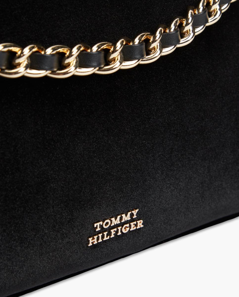 Imagen 5 de Bolso terciopelo con cadena de mujer - Tommy Hilfiger - Negro Negro