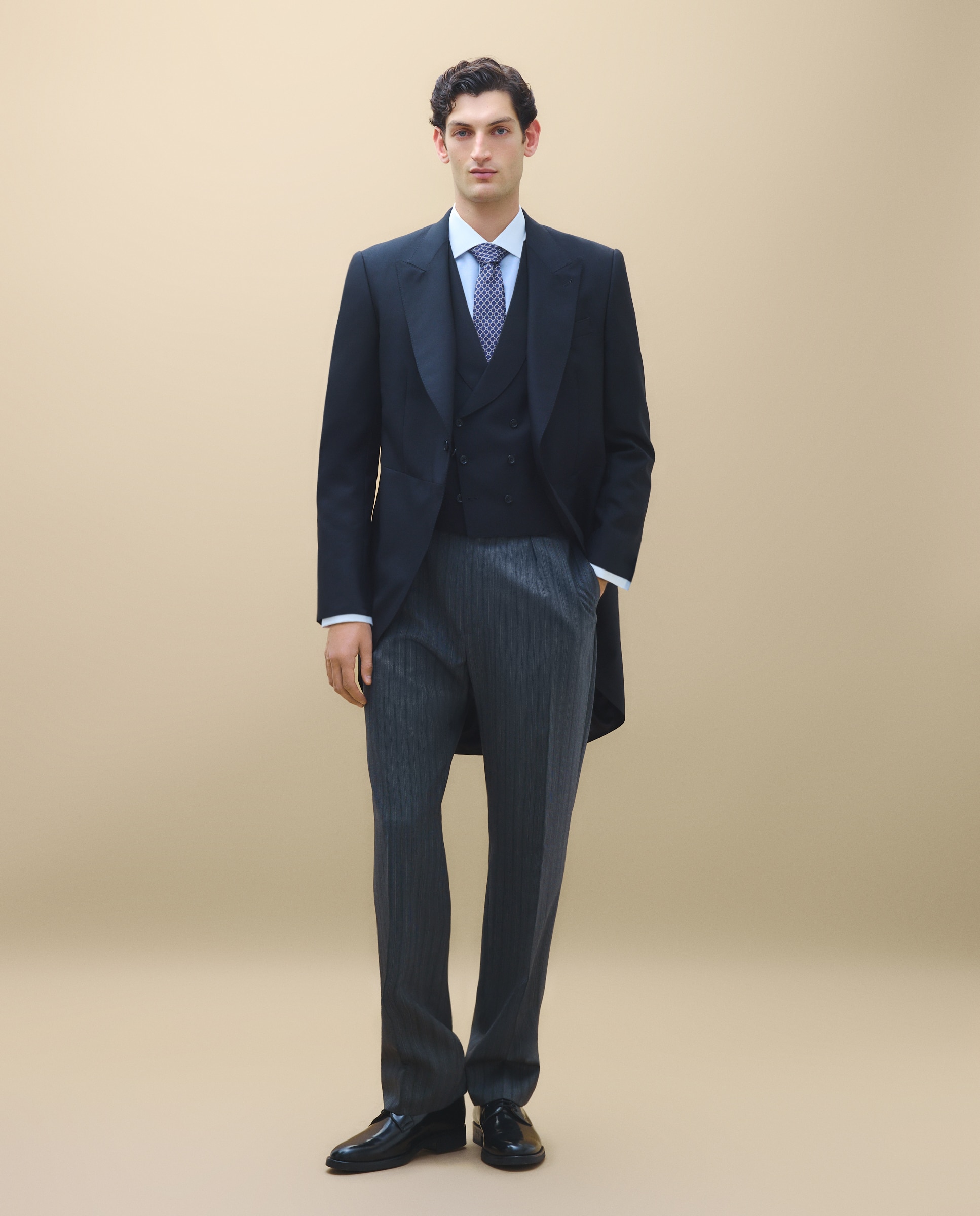 Calças de Cerimónia Cinzento-1