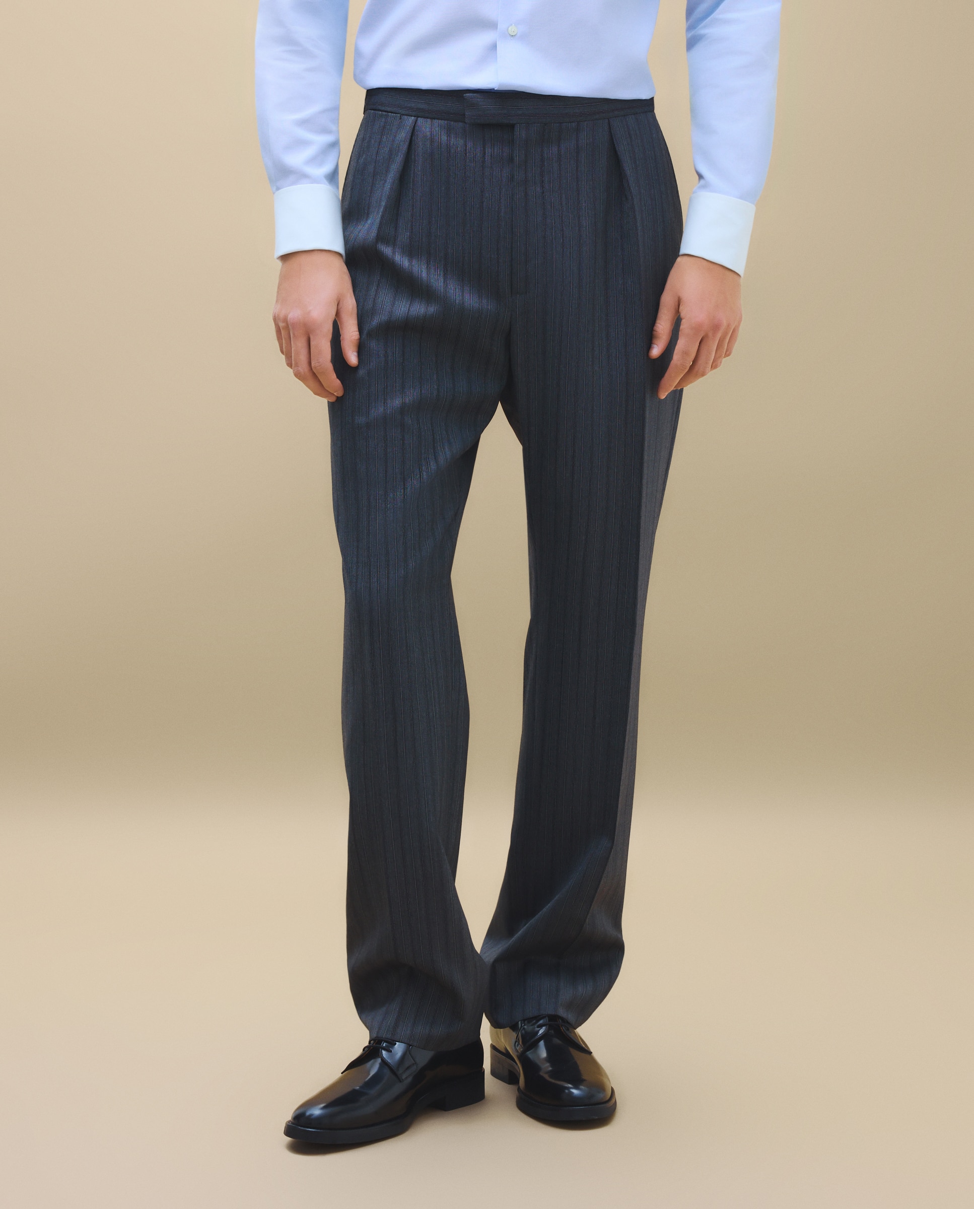 Calças de Cerimónia Cinzento-2