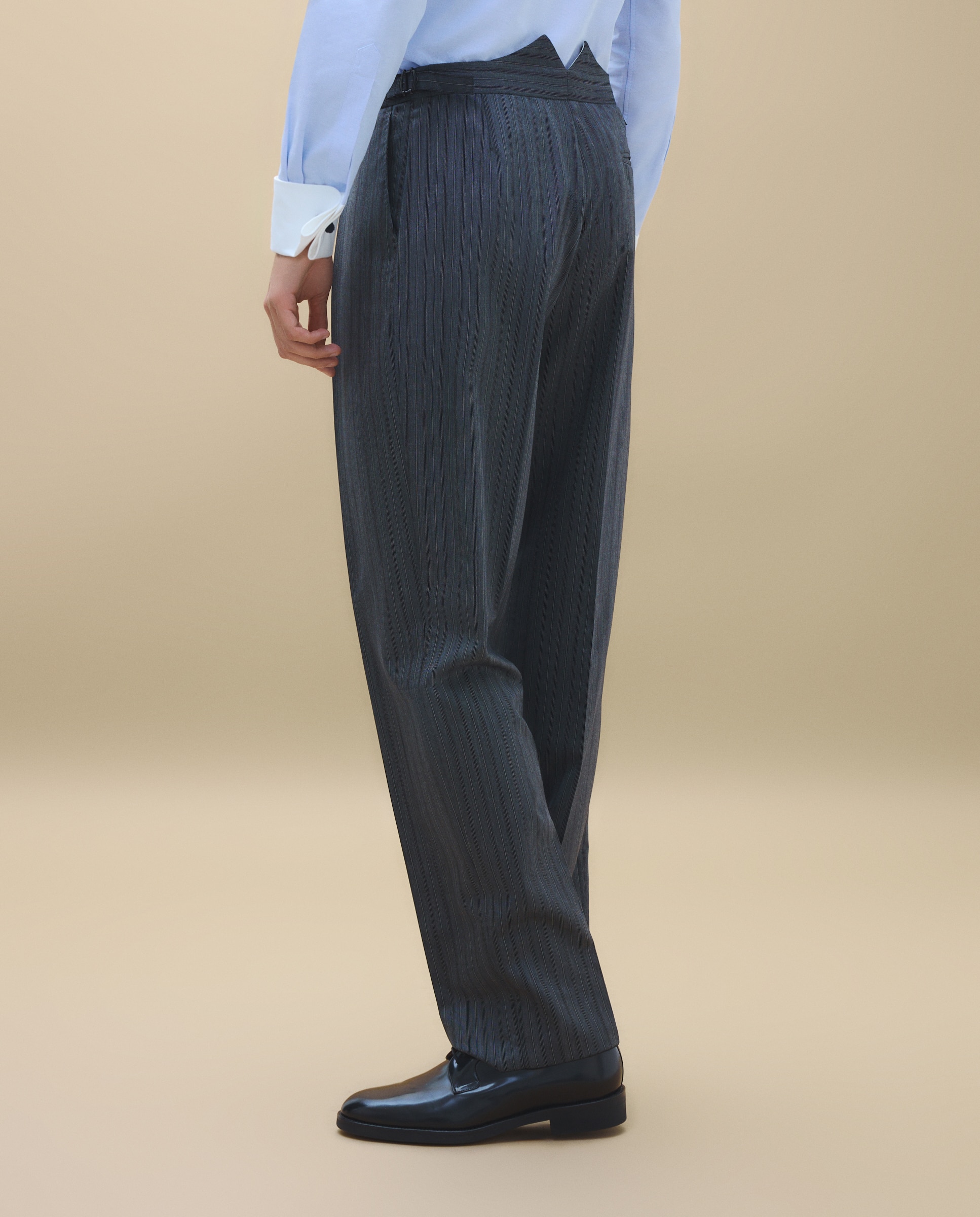 Calças de Cerimónia Cinzento-3