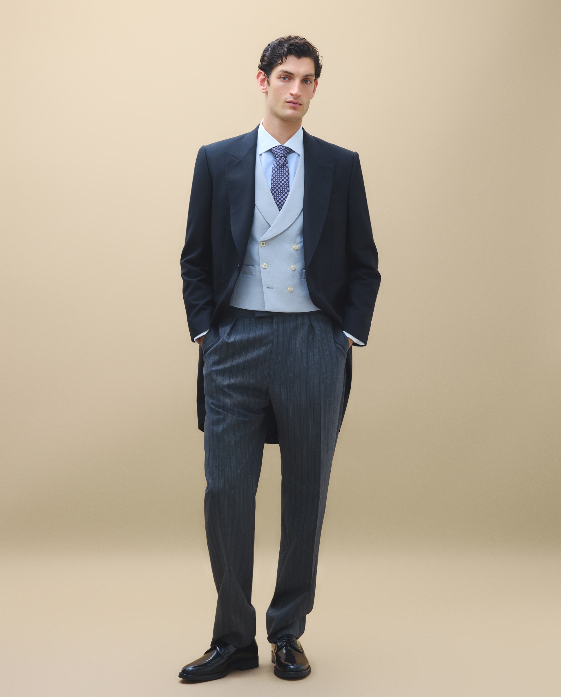 Colete Liso de Linho Cinzento-3